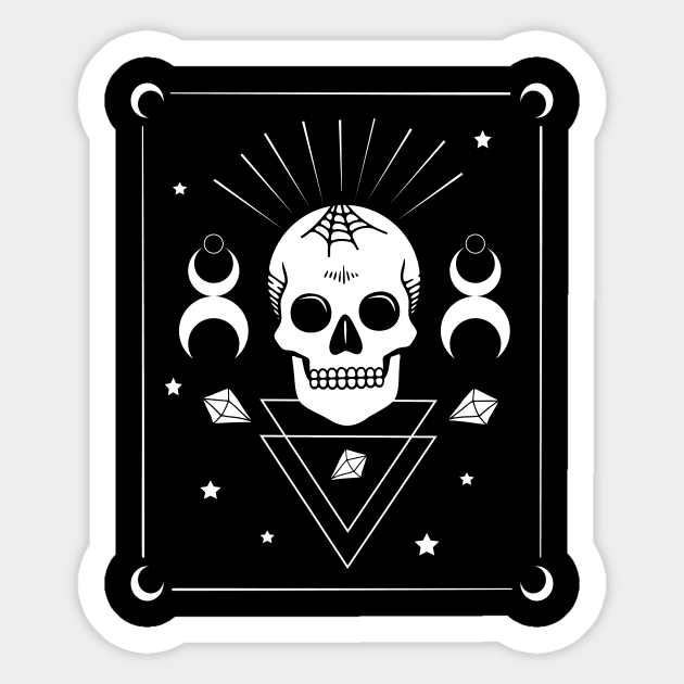 Skull & Witchcraft Symbols • Goth Sticker by Rike Mayer